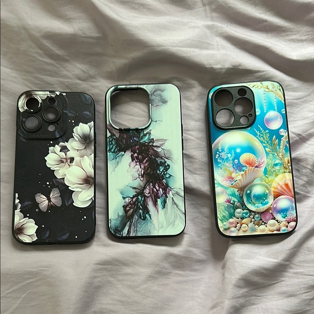 Black and Blue Artistic Phone Cases for iPhones